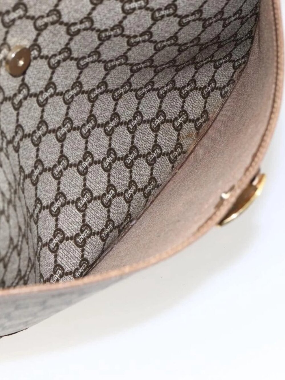 GUCCI GG Plus Supreme Web Sherry Line Tote Bag - Picture 13 of 16